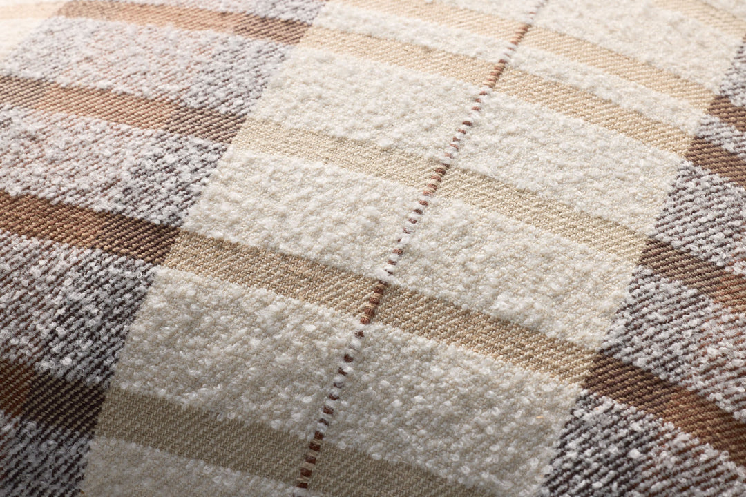 Texture en coton et polyester du coussin Loloi PLL0156 Brown / Multi