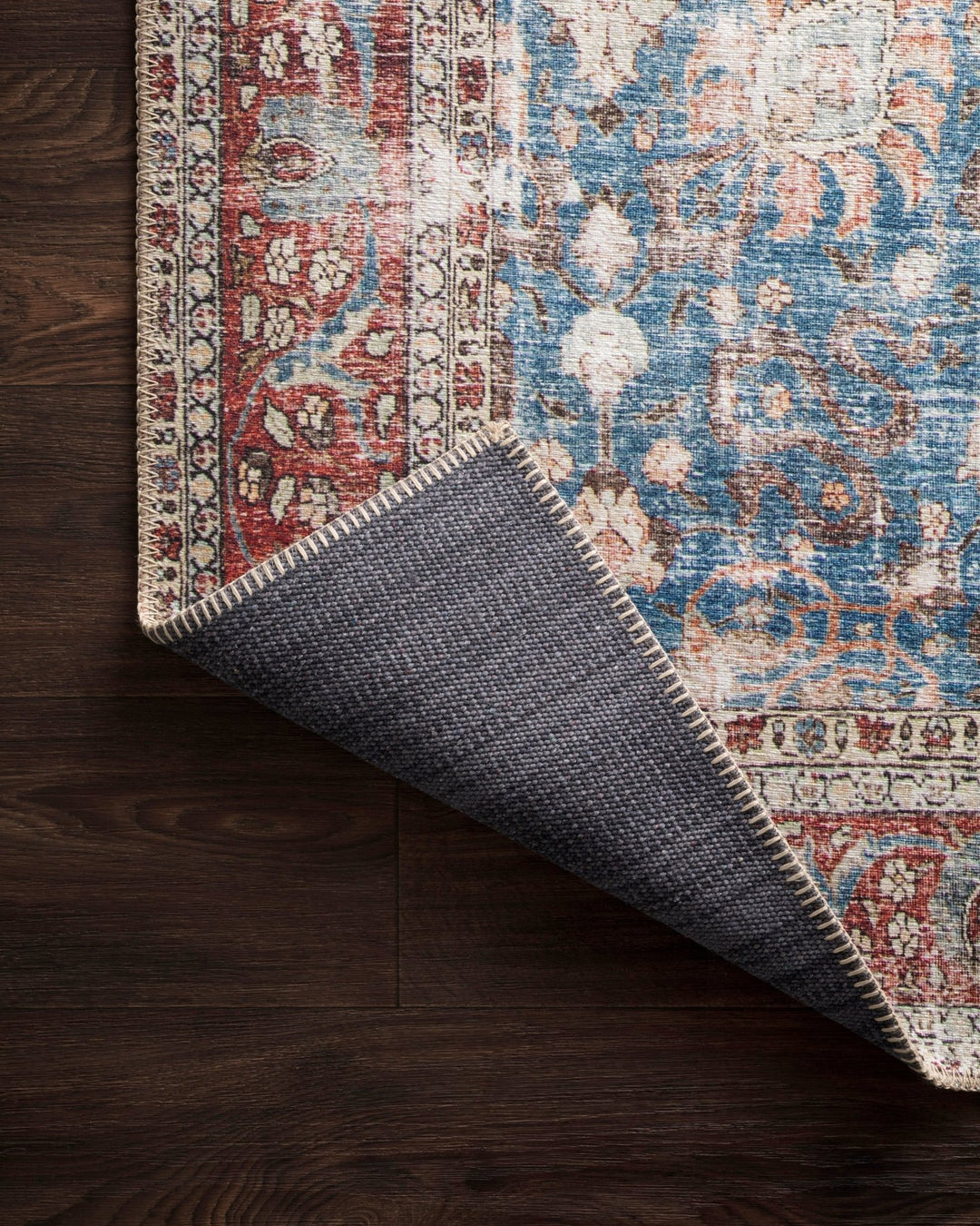 LOREN Blue / Brick - Maison Olive - Tapis