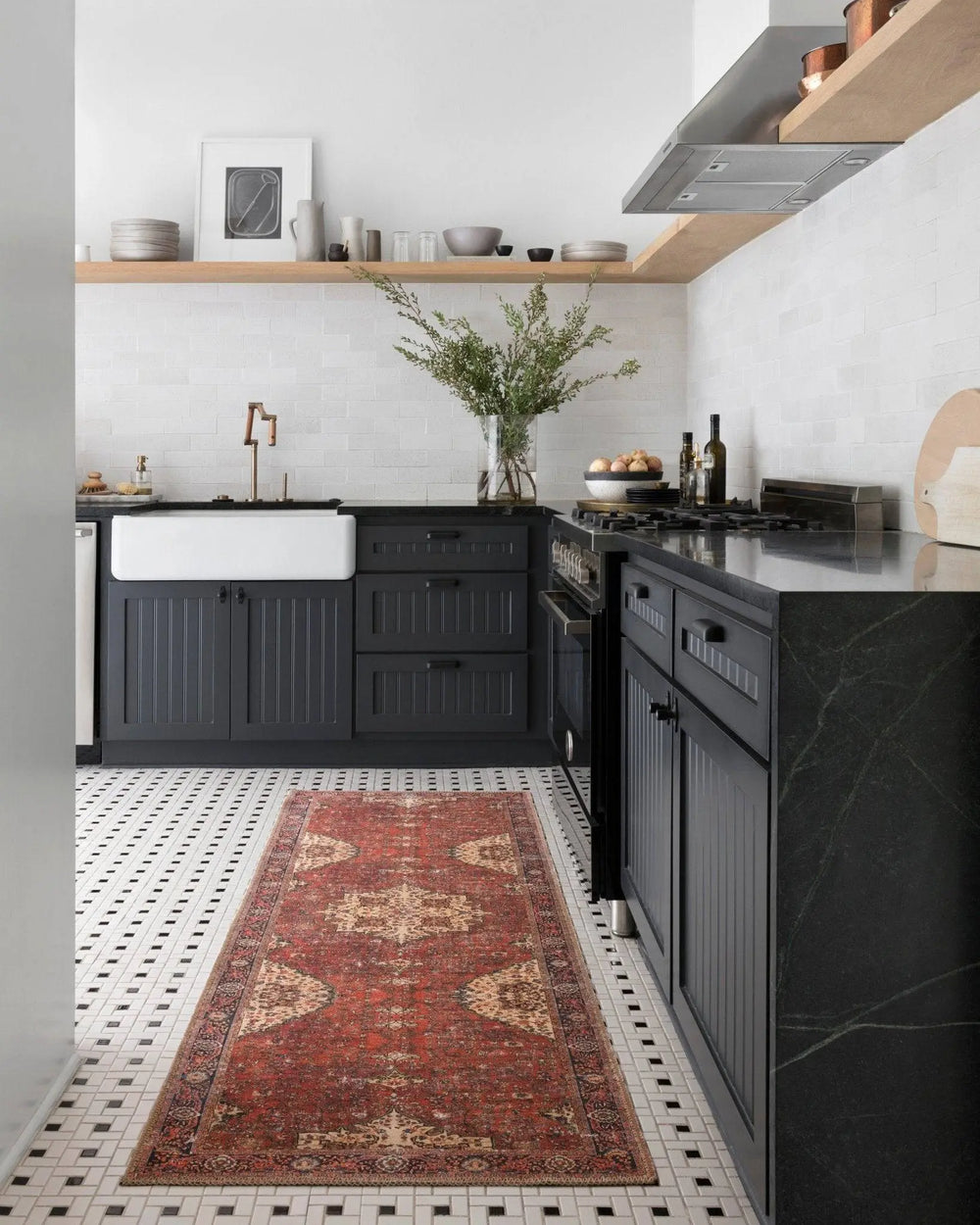 LOREN Red / Navy - Maison Olive - Tapis