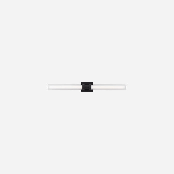 Applique murale Maison Olive Kiel au design minimaliste avec diffuseur cylindrique en verre givré et support noir