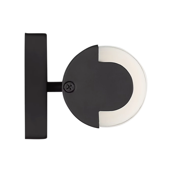 Applique murale Maison Olive Kiel noire avec diffuseur cylindrique en verre givré pour un éclairage doux et moderne