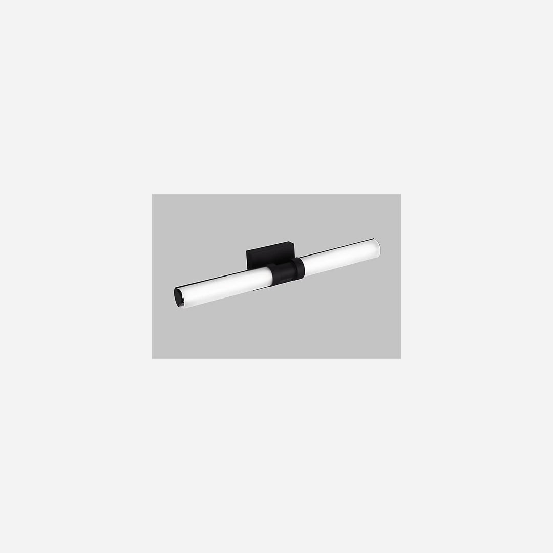 Applique murale Maison Olive Kiel avec diffuseur cylindrique en verre givré et support noir minimaliste