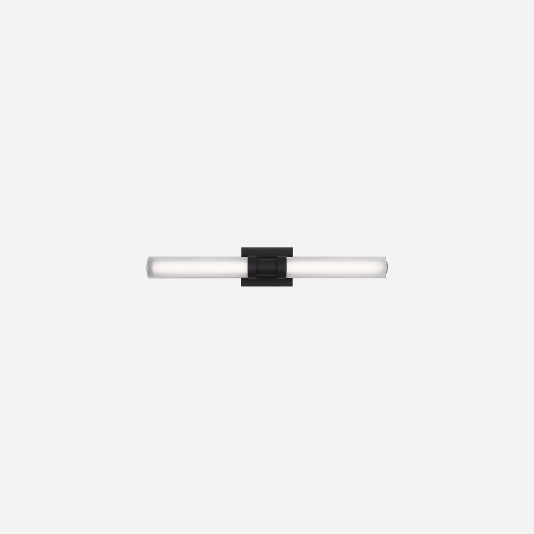 Applique murale Maison Olive Kiel au design minimaliste avec diffuseur cylindrique en verre givré et support noir