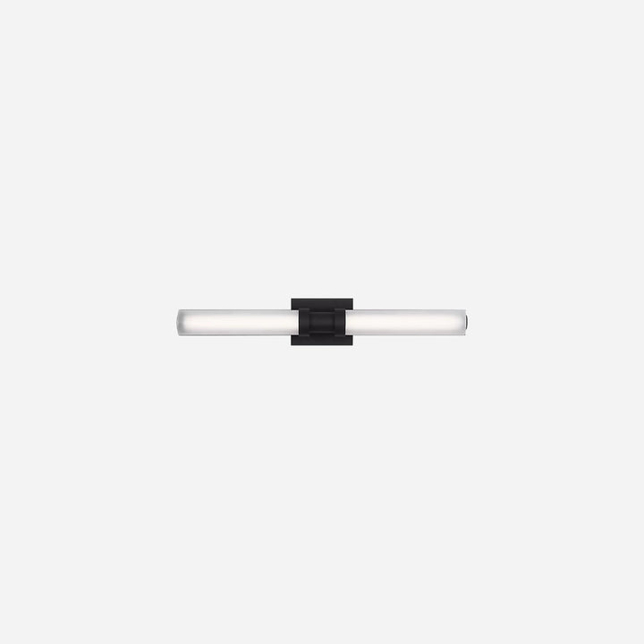 Applique murale Maison Olive Kiel au design minimaliste avec diffuseur cylindrique en verre givré et support noir