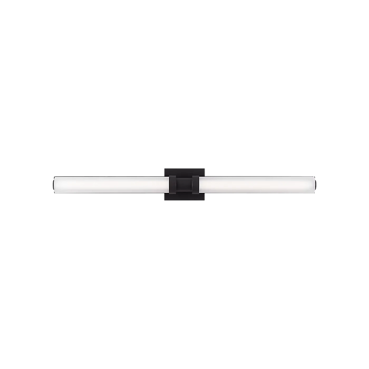 Applique murale Maison Olive Kiel au design minimaliste avec diffuseur cylindrique en verre givré et support noir