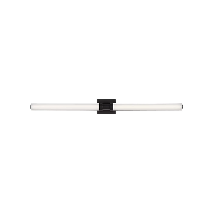 Applique murale Maison Olive Kiel au design minimaliste avec diffuseur cylindrique en verre givré et support noir