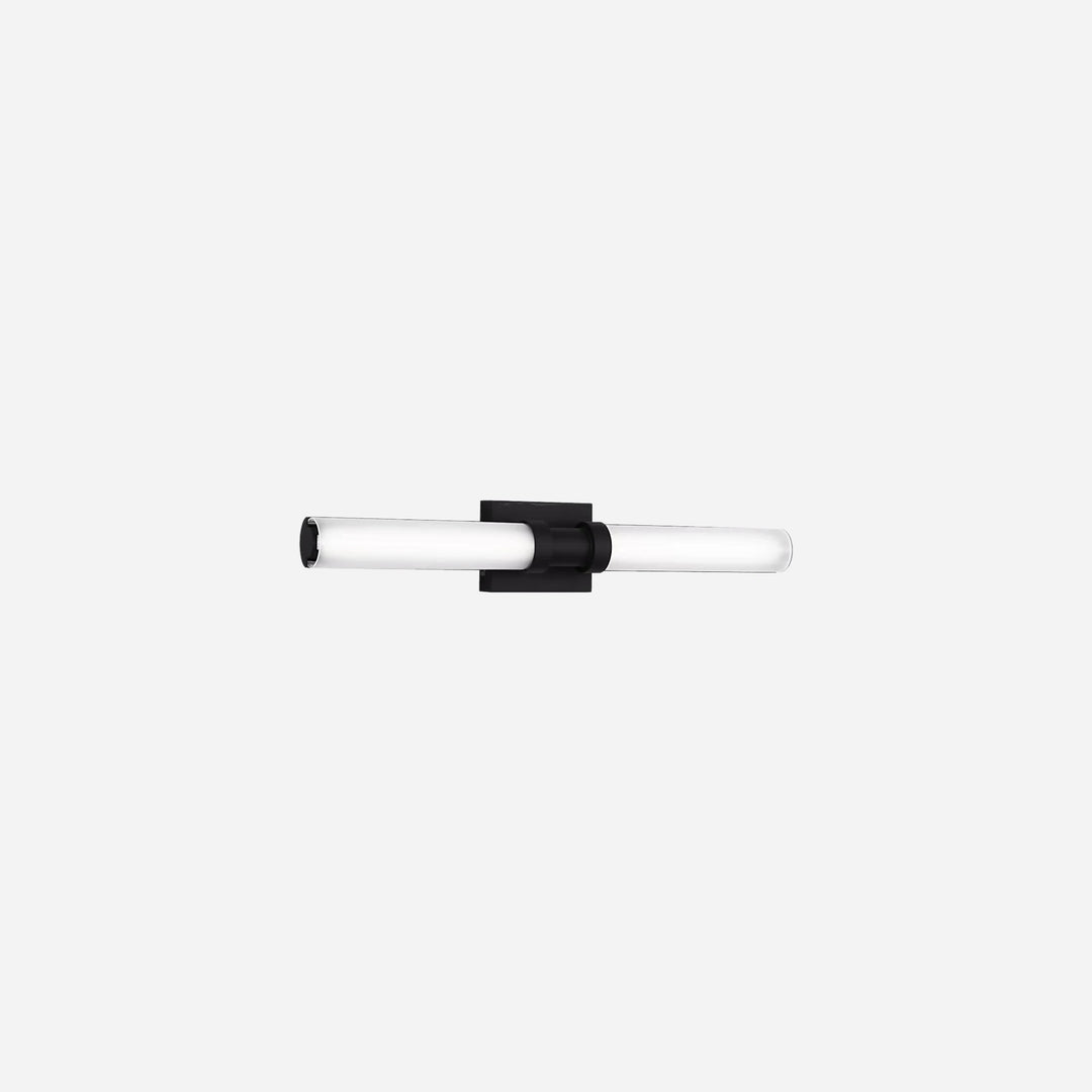 Applique murale Maison Olive Kiel au design minimaliste avec diffuseur cylindrique en verre givré et support noir