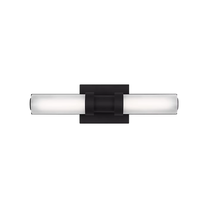 Applique murale Maison Olive Kiel noire avec diffuseur cylindrique en verre givré pour un éclairage élégant