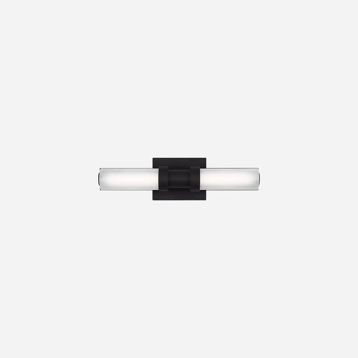 Applique murale Maison Olive Kiel au design minimaliste avec diffuseur cylindrique en verre givré et support noir