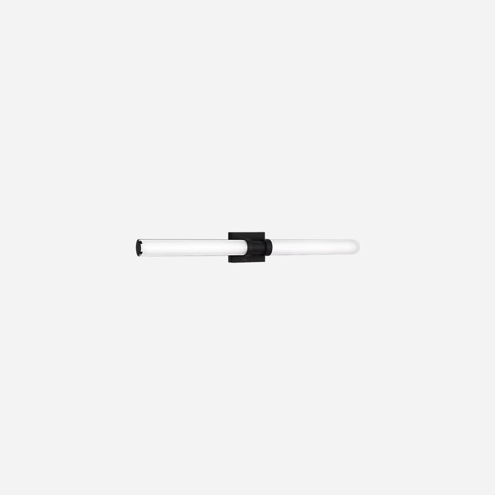 Applique murale Maison Olive Kiel au design minimaliste avec diffuseur cylindrique en verre givré et support noir
