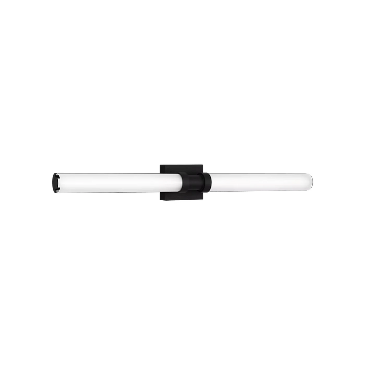 Applique murale Maison Olive Kiel au design minimaliste avec diffuseur cylindrique en verre givré et support noir
