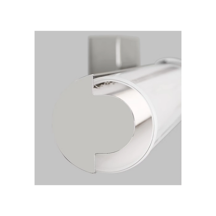Applique murale Maison Olive Kiel cylindrique en verre givré avec finition chromée pour éclairage élégant