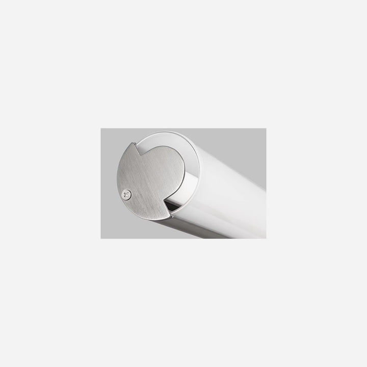 Applique murale Maison Olive Kiel avec diffuseur cylindrique en verre givré et finition métallique brossée