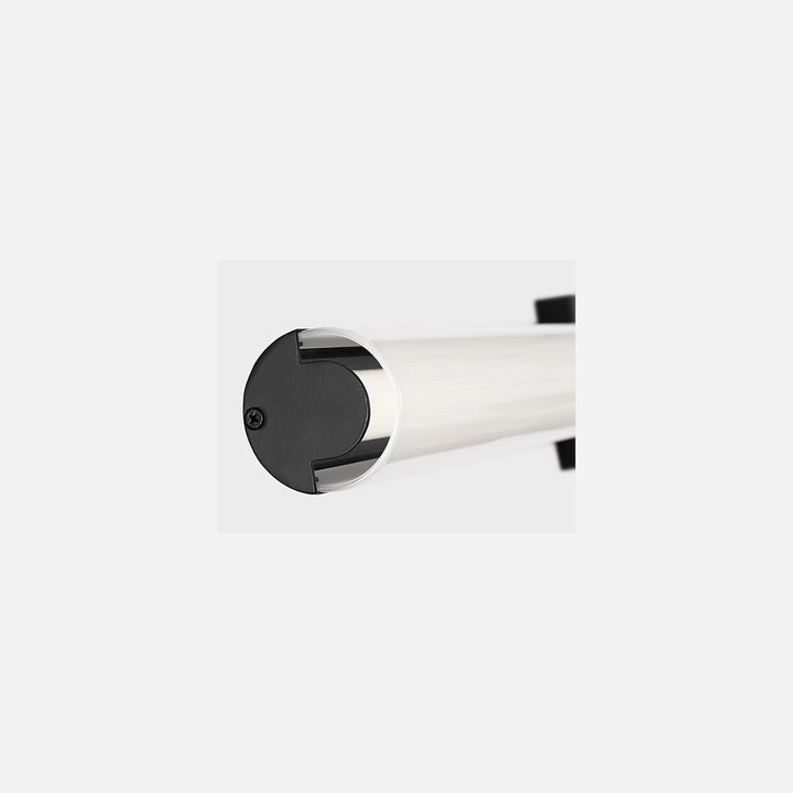 Applique murale Maison Olive Kiel avec diffuseur cylindrique en verre givré et embout noir minimaliste
