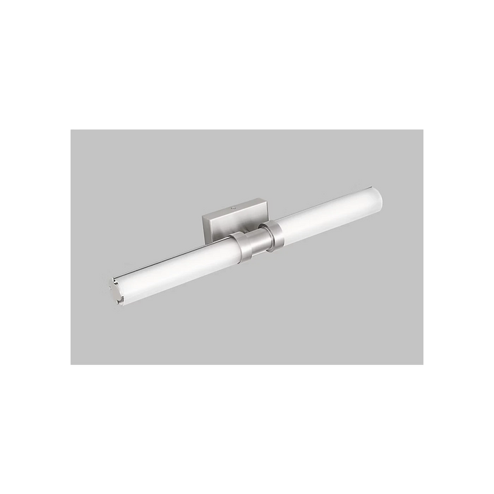 Applique murale LED Maison Olive au design tubulaire moderne avec finition métal brossé et diffuseur en acrylique