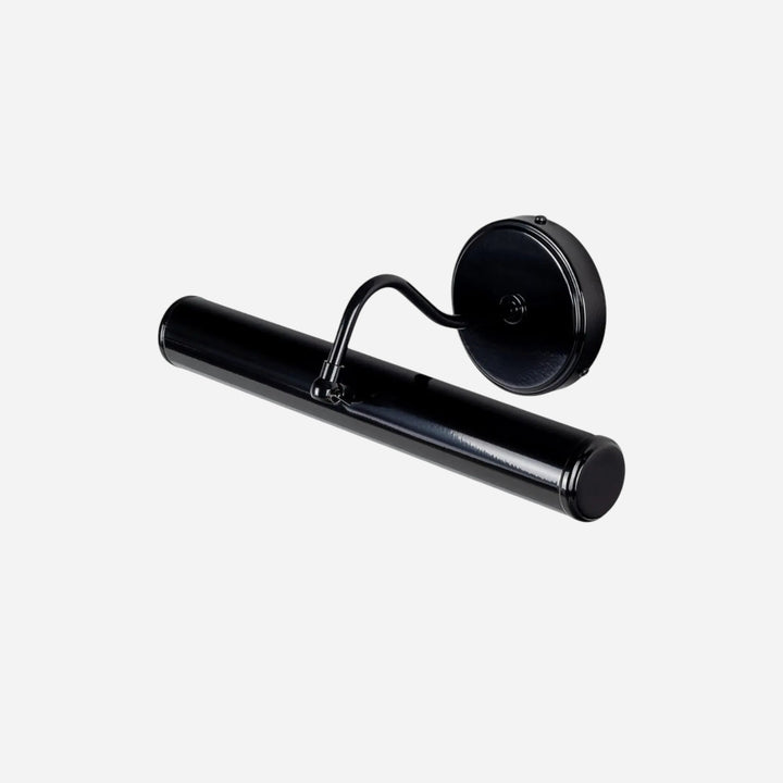 Applique murale linéaire noire Maison Olive au design minimaliste en laiton pour éclairage de miroir ou tableau