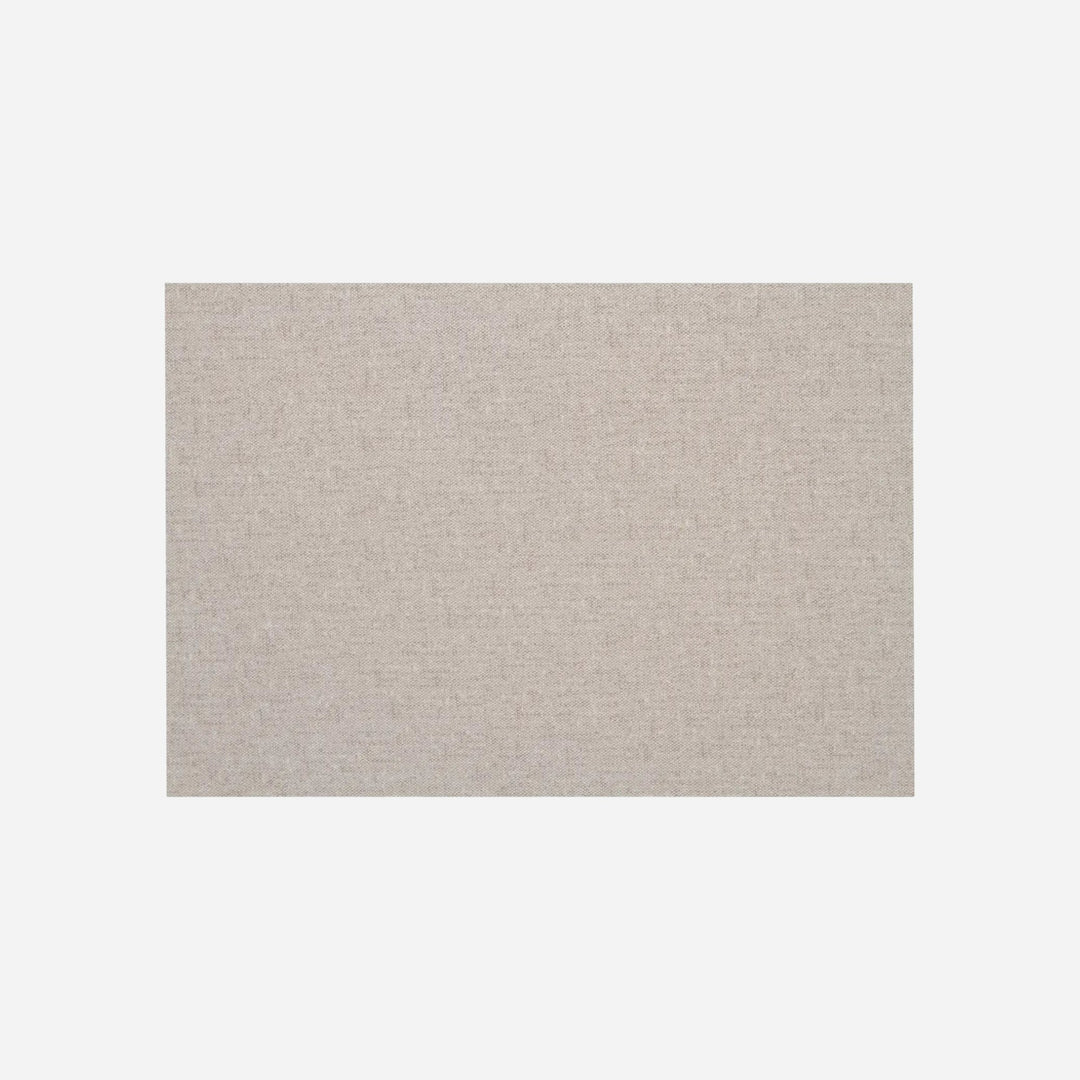 Gros plan sur le tissu texturé beige naturel de la banquette de salle à manger FABLE par Maison Olive