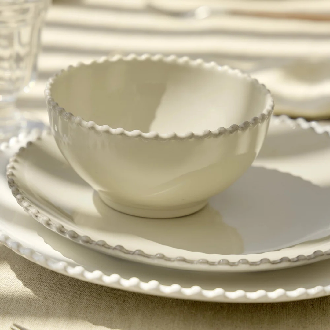 PEARL Bol à soupe et céréales en grès – Crème – vue 2