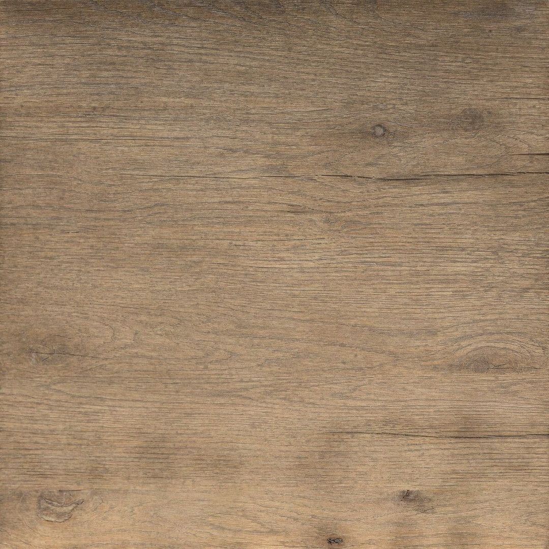 Maison Olive console en bois de chêne clair avec étagère ouverte et tiroir de rangement