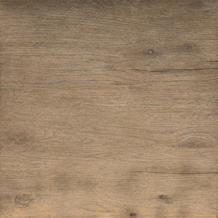 Maison Olive console en bois de chêne clair avec étagère ouverte et tiroir de rangement