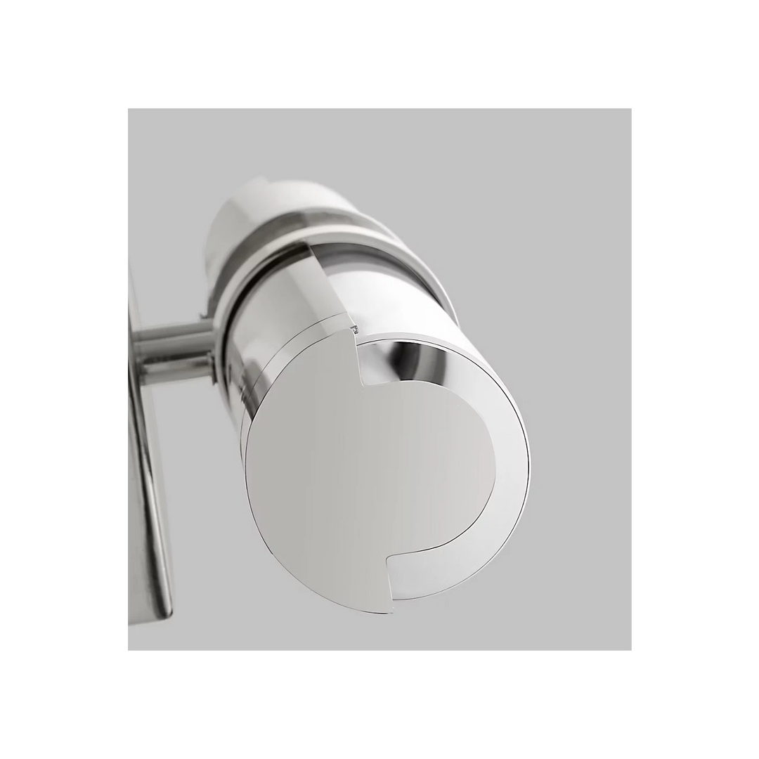 Applique murale Maison Olive Kiel en métal chromé avec diffuseur cylindrique en verre givré au design minimaliste