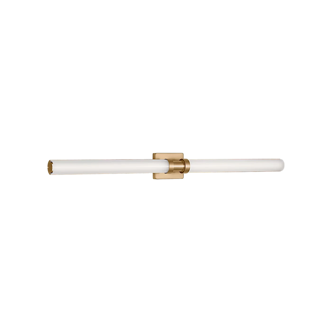 Applique murale Maison Olive Kiel au design minimaliste avec diffuseur cylindrique en verre givré et finition dorée