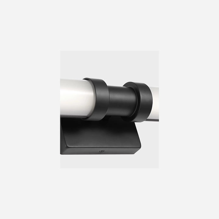 Applique murale Maison Olive Kiel avec diffuseur cylindrique en verre givré et support noir mat minimaliste