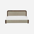 BOWER Lit en bois d’acacia et tissu