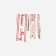 Red Cursive Merry Christmas Ribbon