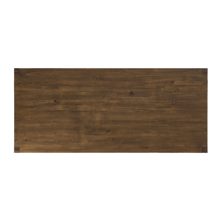 Maison Olive Table basse rectangulaire en bois massif, finition naturelle, design contemporain.