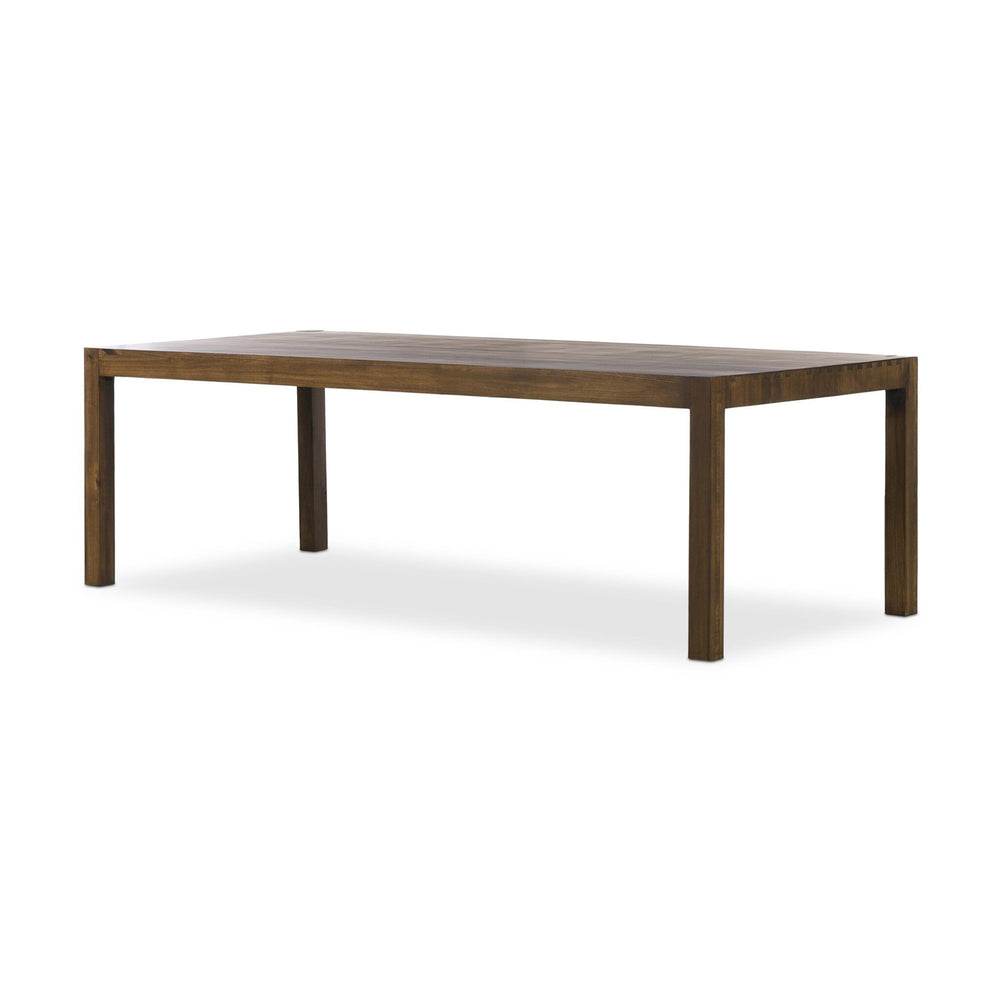 Maison Olive Table basse rectangulaire en bois massif, finition naturelle, design contemporain.