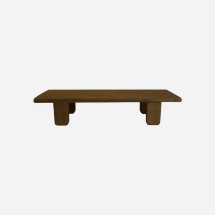 Table basse Maison Olive en bois massif sombre au design minimaliste et épuré d'inspiration japonaise
