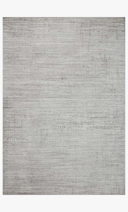 Maison Olive Tapis ARDEN argenté/gris avec motif texturé subtil, mélange polyester/polypropylène, tissé machine.