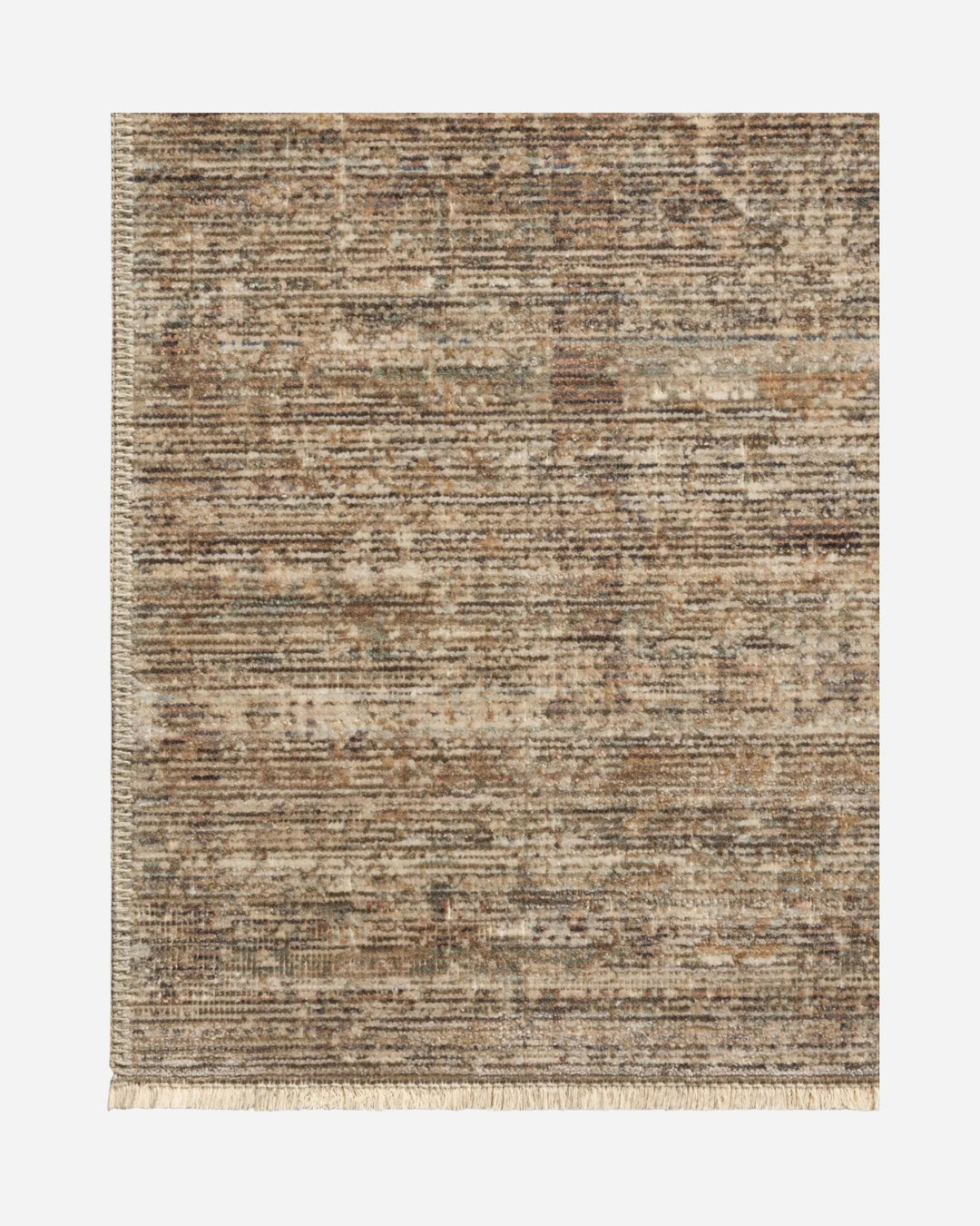 Tapis Maison Olive MOLLY à motifs texturés dans des tons tabac et sauge, mélange de polypropylène et polyester