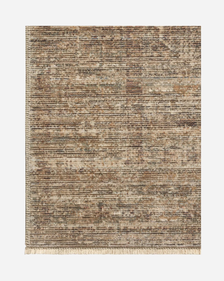 Tapis Maison Olive MOLLY à motifs texturés dans des tons tabac et sauge, mélange de polypropylène et polyester