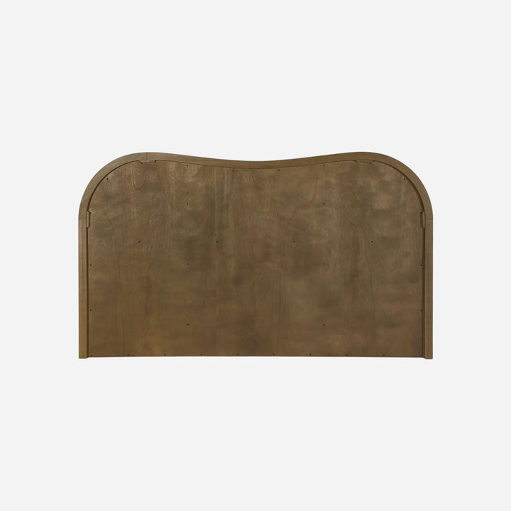 Tête de lit Maison Olive EMMA en bois de frêne brun moyen avec une silhouette ondulée inspirée de l'Art déco