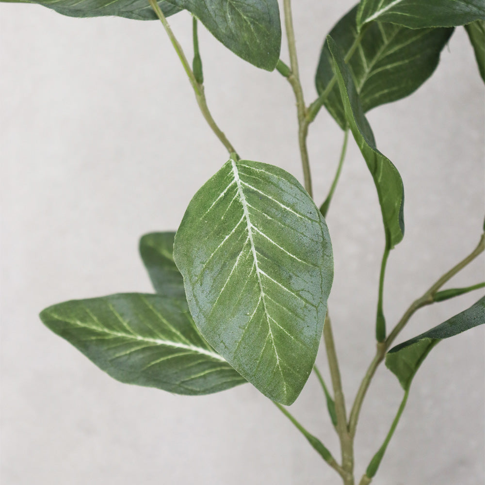 Faux green leaf stem, 30 inches – view 2