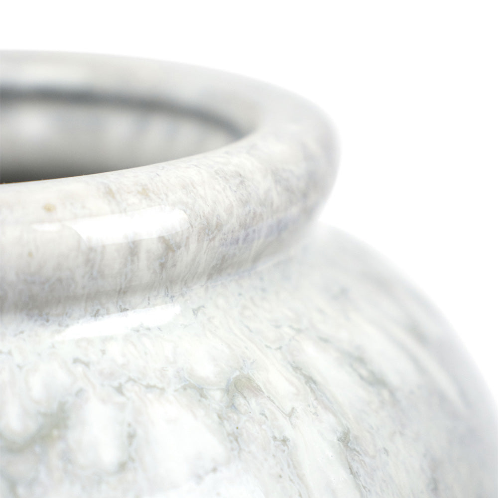 Gray and white ceramic vase, 10½ inches – view 3