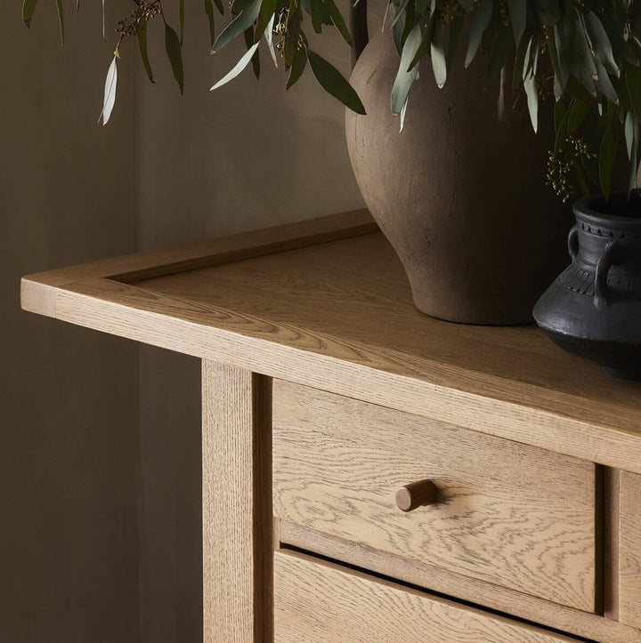 MILLBROOK Console Table - Natural Light Oak Veneer - Maison Olive - Consoles