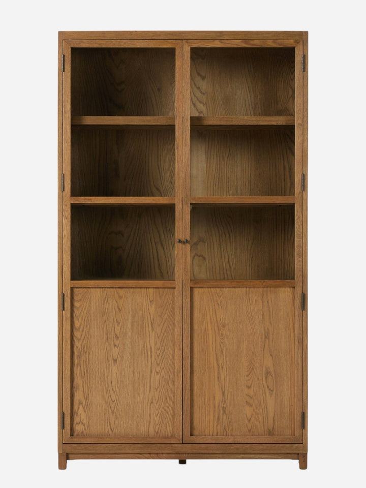 MILLIE Cabinet à panneaux et portes vitrées - Maison Olive - Armoires, Cabinets et Étagères