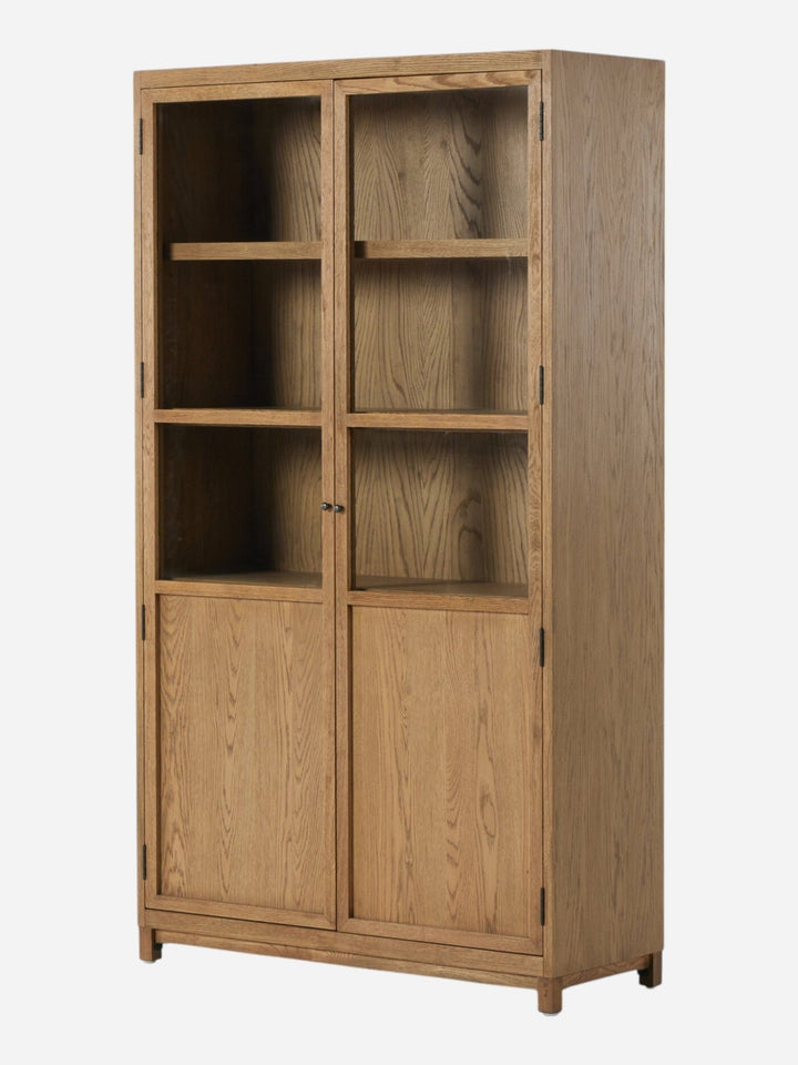 MILLIE Cabinet à panneaux et portes vitrées - Maison Olive - Armoires, Cabinets et Étagères