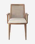 MORIGA Chaise de salle à manger avec accoudoirs - Naturel