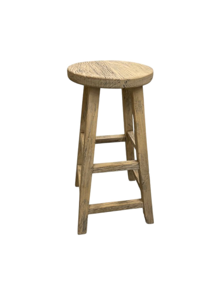 POPPY Tabouret de comptoir en bois récupéré - Maison Olive - Vintage