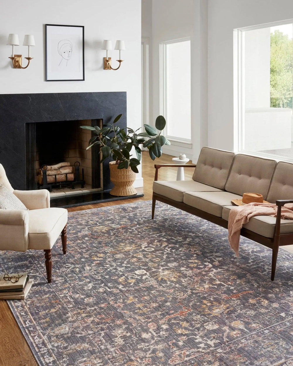 ROSEMARIE Graphite / Mutli - Maison Olive - Tapis