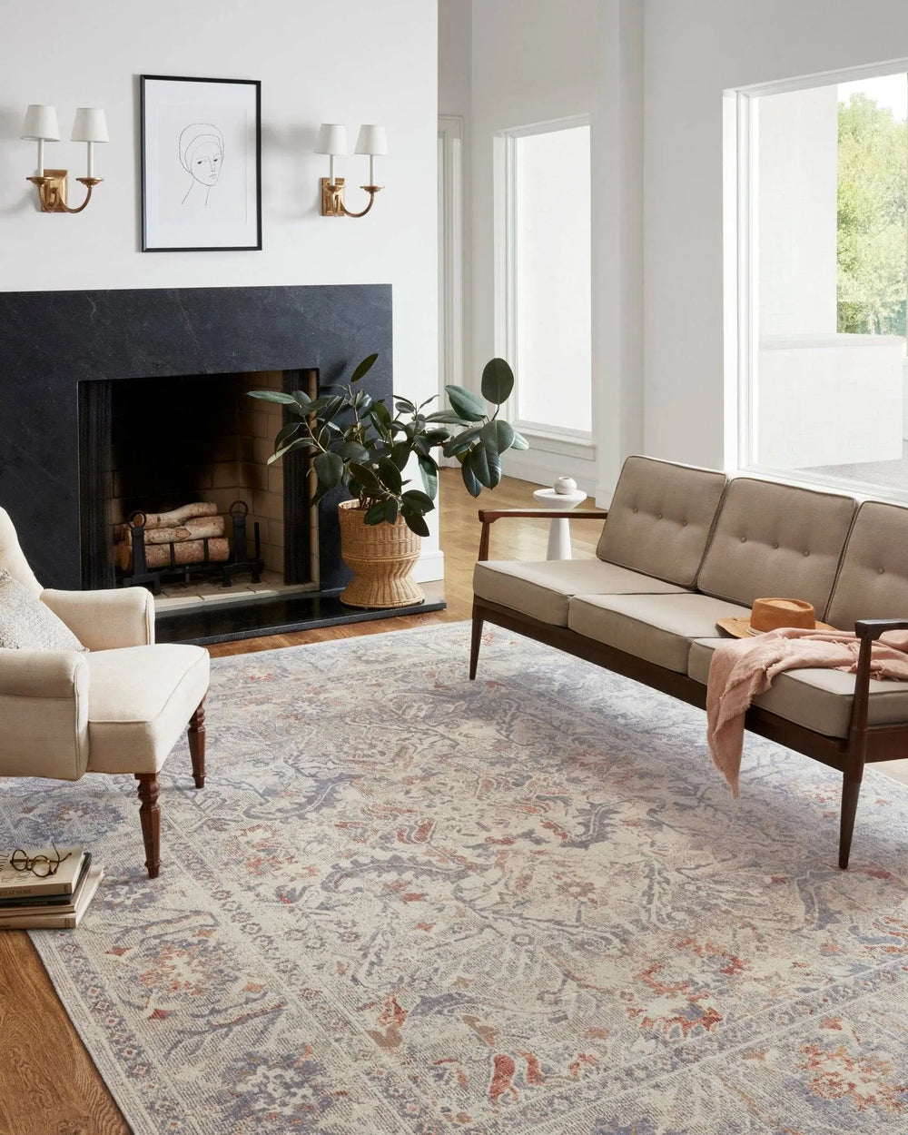 ROSEMARIE Oatmeal / Lavender - Maison Olive - Tapis
