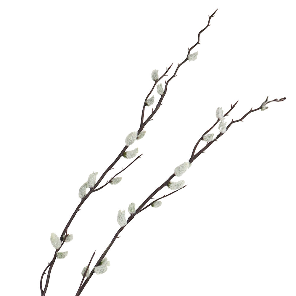 Branche de saule artificielle grise de 35 po – vue 2