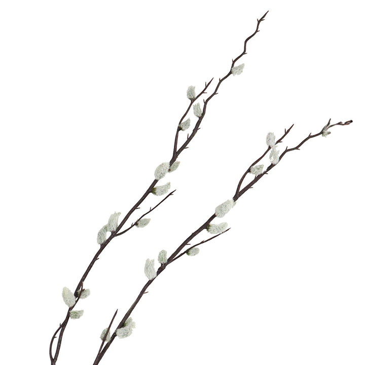 Branche de saule artificielle grise de 35 po – vue 2