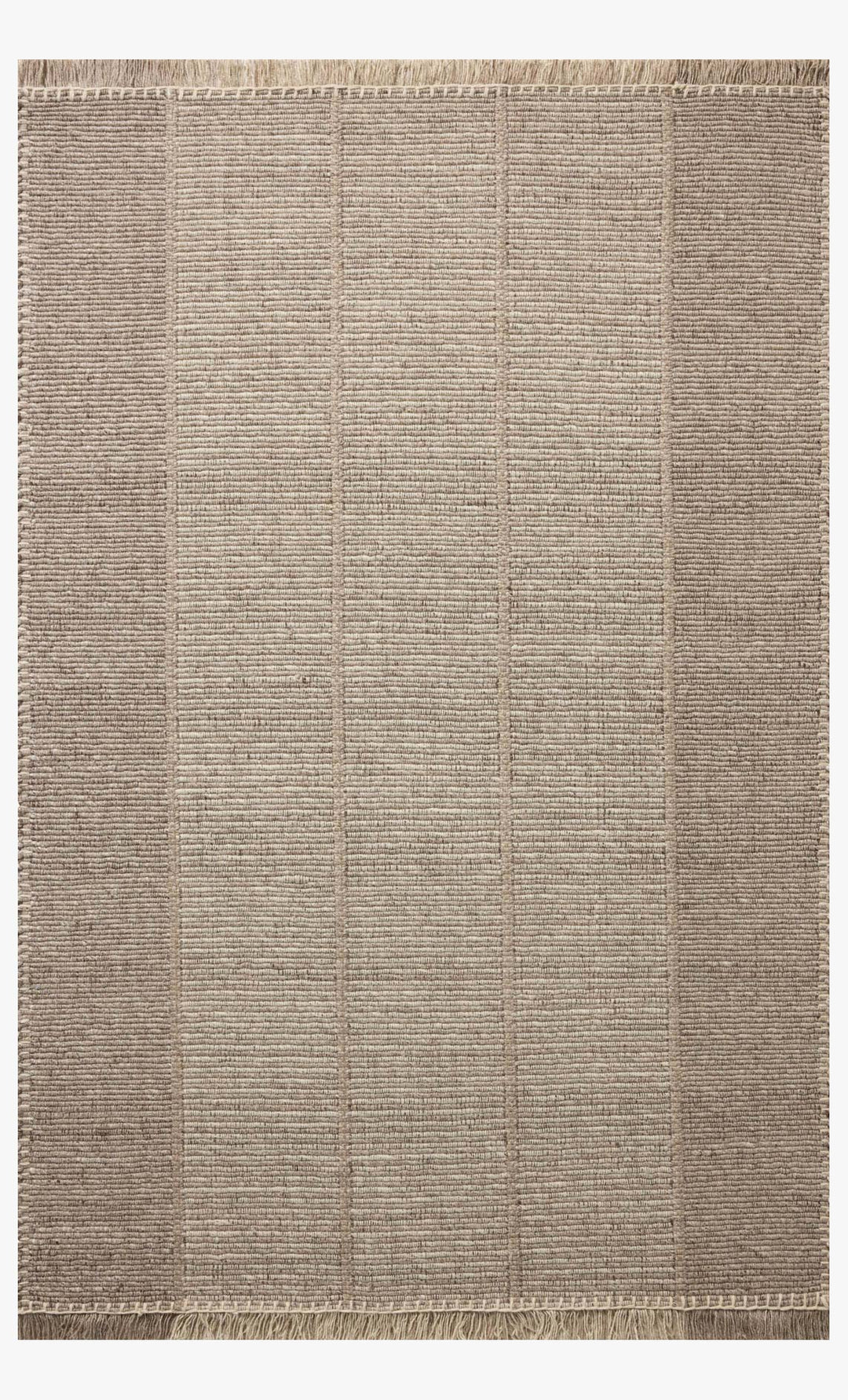 Tapis Sigrid gris cendré et ivoire tissé à la main par Loloi