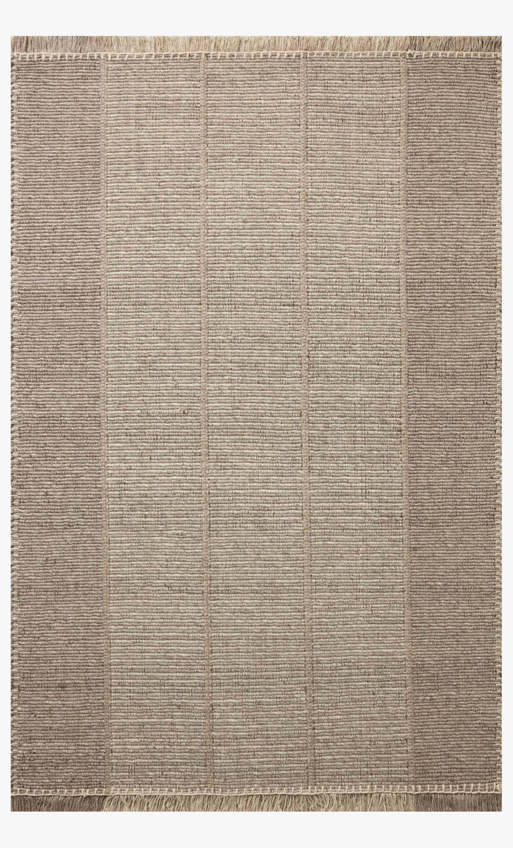 Tapis Sigrid gris cendré et ivoire tissé à la main par Loloi