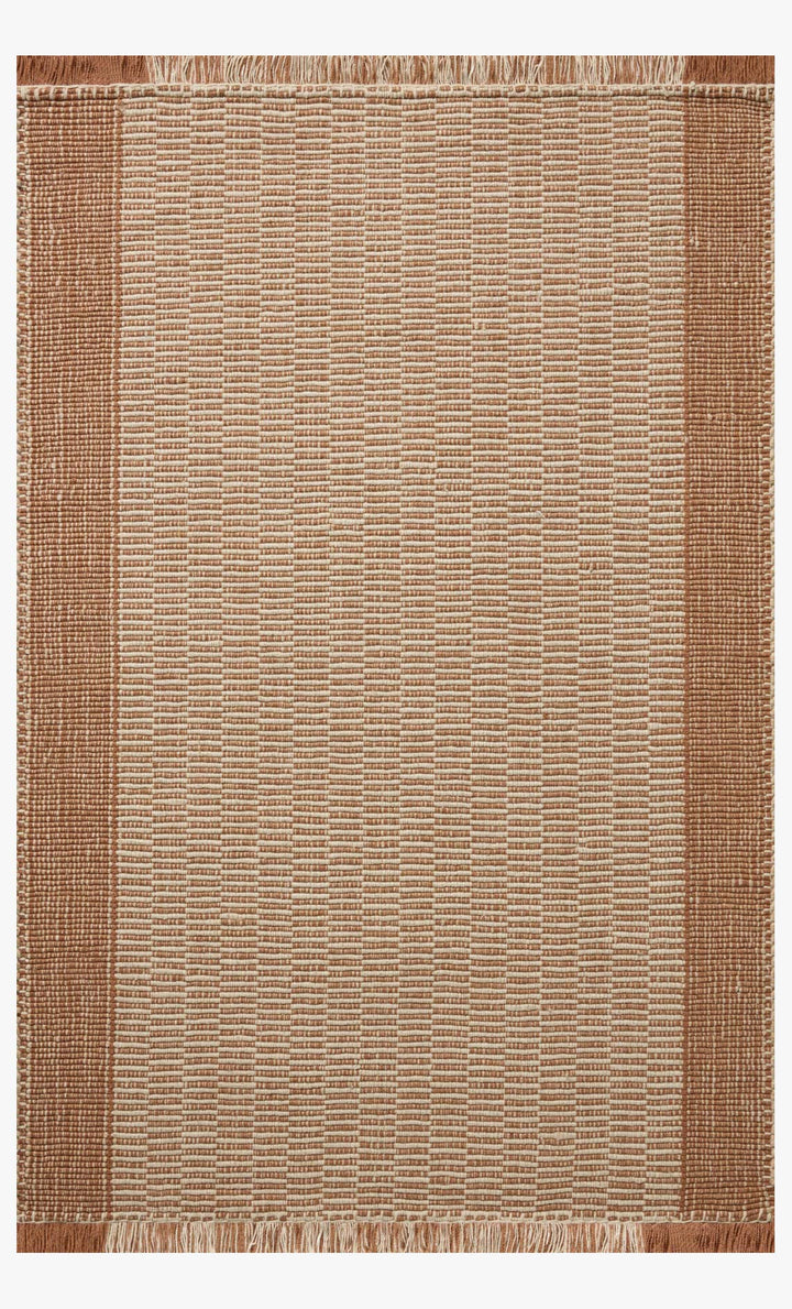 Tapis Sigrid cannelle et ivoire tissé à la main par Loloi